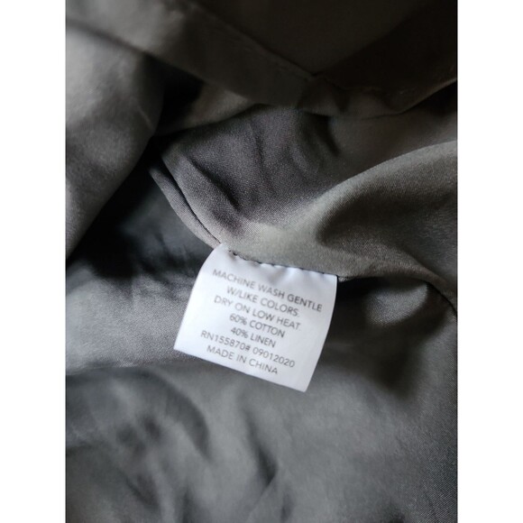 Little Bipsy Linen Blend Tiered Midi Sundress Womens XXL Gray Striped Beach Boho - Picture 6 of 8